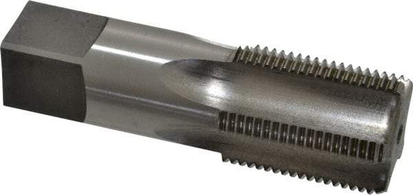 Reiff & Nestor - 3/4-14" BSPP, 5 Flutes, Bottoming Chamfer, Bright Finish, High Speed Steel British Standard Pipe Tap - 0.9063" Shank Diam, 0.679" Square Size, 1-3/8" Thread Length, 3-1/4" Overall Length, Series 122P - Exact Tool & Supply