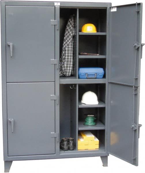 Strong Hold - 4 Door, 2 Tier, Steel Locker - Exact Tool & Supply