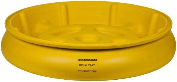 Eagle - 10 Gal Sump, 1,000 Lb Capacity, 1 Drum, Plastic Drum Tray - 6" High - Exact Tool & Supply