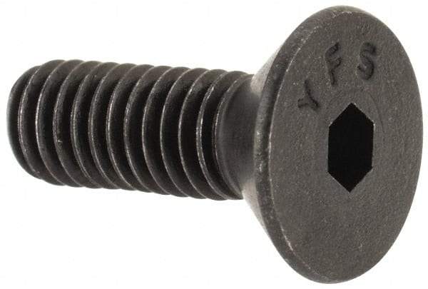 Value Collection - #8-36 UNF Hex Socket Drive, Flat Screw - Alloy Steel, Black Oxide Finish, Fully Threaded, 1/2" OAL - Exact Tool & Supply