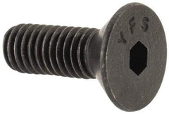 Value Collection - #8-36 UNF Hex Socket Drive, Flat Screw - Alloy Steel, Black Oxide Finish, Fully Threaded, 1/2" OAL - Exact Tool & Supply