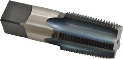 Reiff & Nestor - 1 - 11-1/2 NPT Thread, 5 Flute Standard Pipe Tap - 3-3/4" OAL, 1-3/4" Thread Length, 1-1/8" Shank Diam, Blue Diamond Finish, High Speed Steel - Exact Tool & Supply