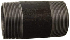 Made in USA - Schedule 80, 1/8" Diam x 72" Long Black Pipe Nipple - Threaded - Exact Tool & Supply