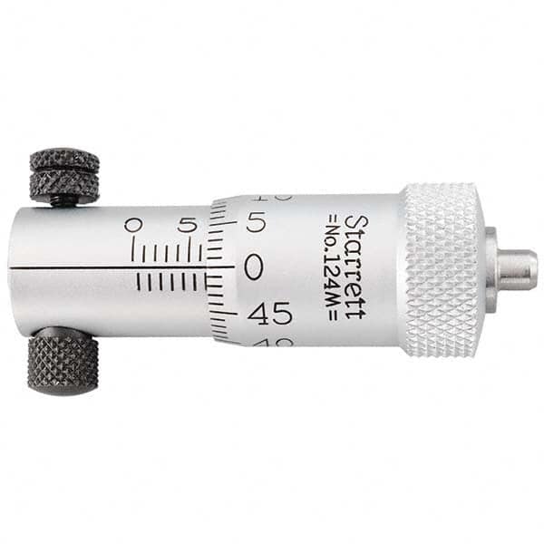 Starrett - Mechanical Micrometer Heads Minimum Measurement (Decimal Inch): 0.0000 Maximum Measurement (Decimal Inch): 1.0000 - Exact Tool & Supply