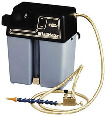 Trico - 2 Outlet, 1 Gallon Tank Capacity, High Density Polyethylene Tank Mist Coolant System - 8-1/2" Tank/Unit Length x 6" Tank/Unit Width x 10-1/2" Tank/Unit Height, 50 to 100 psi, 5' Coolant Line Length, 3" Hose Length - Exact Tool & Supply