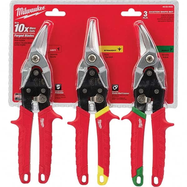 Milwaukee Tool - Snip & Shear Sets Type: Aviation Snip Set Pattern: Straight - Exact Tool & Supply