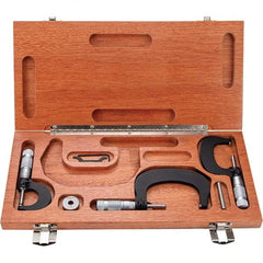 TESA Brown & Sharpe - Mechanical Outside Micrometer Sets Minimum Measurement (Inch): 0 Minimum Measurement (Decimal Inch): 0 - Exact Tool & Supply