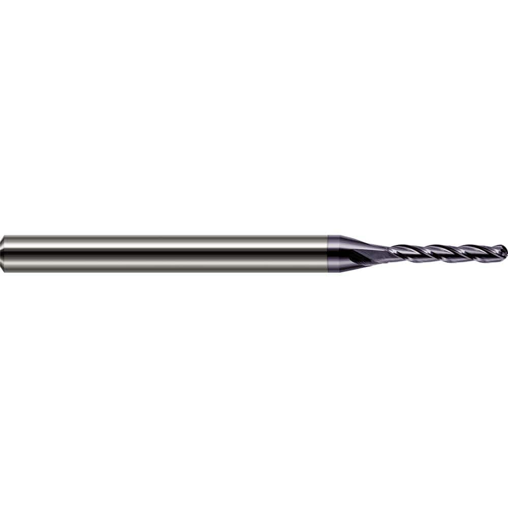 Harvey Tool - 1/8" Diam, 5/8" LOC, 3 Flute Solid Carbide Ball End Mill - Exact Tool & Supply