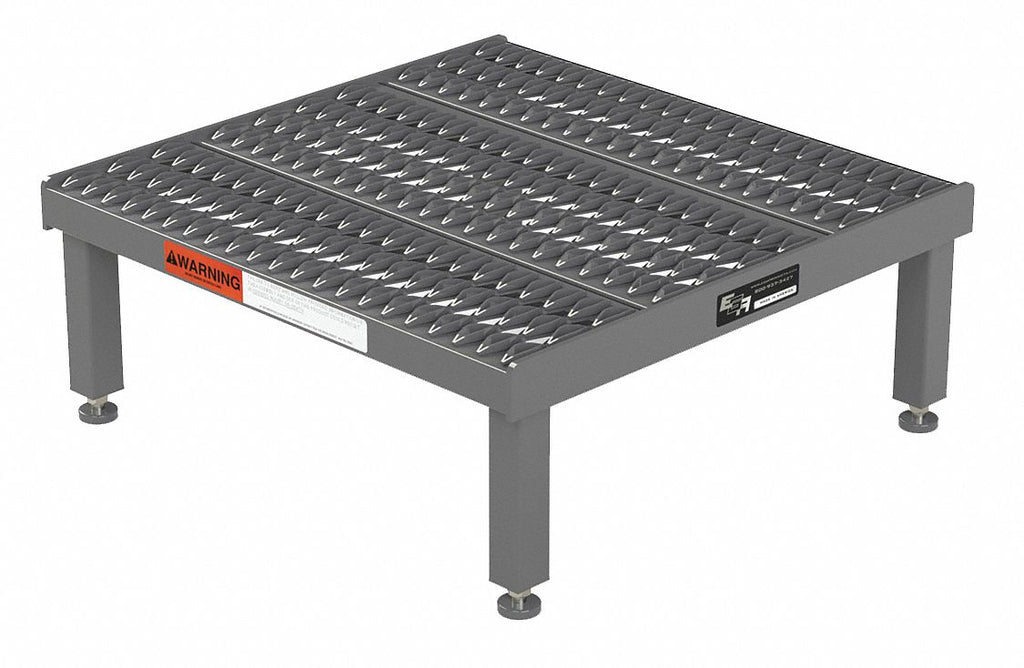 Work Platform, Steel, Quad Access Platform Style, 9" to 14" Platform Height