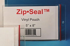 Vinyl Label Holder, Clear, 8"L x 5"W, 25 PK