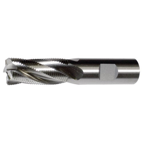 ‎3/8″ × 3/8″ × 1-1/2″ × 3-1/4″ RHS / RHC HSS-E (PM) Powder Metal Fine Profile Roughing End Mill - MF SE CC - Bright - Exact Tool & Supply