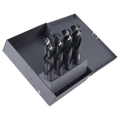 ‎9/16-1 RHS / RHC HSS 118 Degree Radial Point Silver and Deming Reduced Shank Drill Set - Steam Oxide - Exact Tool & Supply
