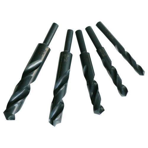 ‎1/4-1/2 RHS / RHC HSS 118 Degree Radial Point 1/4″ Reduced Shank Silver & Deming Drill Set - Steam Oxide - Exact Tool & Supply