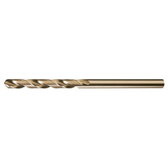 7/32 RHS / RHC HSS-CO 8% (M42) 135 Degree Split Point NAS907 Type J Cobalt Heavy Duty 6″ Extended Length Drill - Straw / Gold Oxide - Exact Tool & Supply