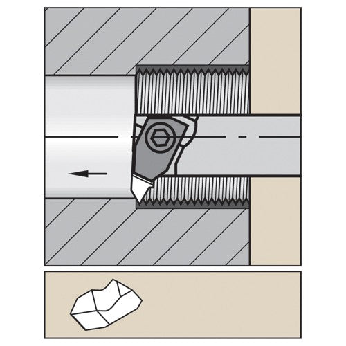 A08NER1 W TopGroove TopThread Boring Bar - Exact Tool & Supply