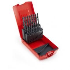 1-13MM 118D HS JL DRL SET-BLK 25 PC - Exact Tool & Supply