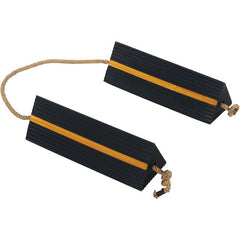 Rubber Airline Wheel Chock W/Rope 6 × 18 - Exact Tool & Supply