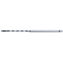 1.2 mm Dia. × 3 mm Shank × 20.4 mm Flute Length × 65 mm OAL, 12xD, IchAda, 2 Flute, No, Solid Carbide Drill - Exact Tool & Supply