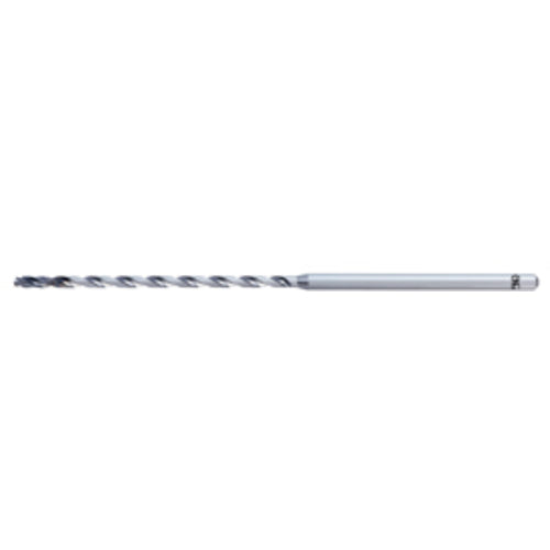 1.9 mm Dia. × 3 mm Shank × 45.6 mm Flute Length × 88 mm OAL, 20xD, IchAda, 2 Flute, No, Solid Carbide Drill - Exact Tool & Supply