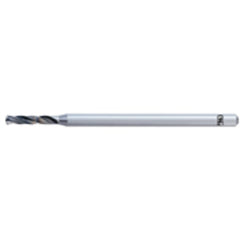 0.85 mm Dia. × 3 mm Shank × 5.1 mm Flute Length × 50 mm OAL, 2xD, IchAda, 2 Flute, No, Solid Carbide Drill - Exact Tool & Supply