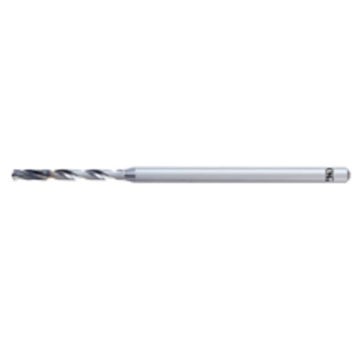 0.7 mm Dia. × 3 mm Shank × 7 mm Flute Length × 47 mm OAL, 5xD, IchAda, 2 Flute, No, Solid Carbide Drill - Exact Tool & Supply