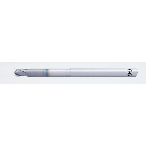 0.4 mm Dia. × 4 mm Shank × 0.3 mm DOC × 45 mm OAL, Carbide DURO, 2 Flute, Shrink Fit, Ballnose End Mill - Exact Tool & Supply