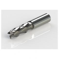 12mm Dia. x 130mm Overall Length 4-Flute Square End Solid Carbide SE End Mill-Round Shank-Center Cut-AlTiN - Exact Tool & Supply