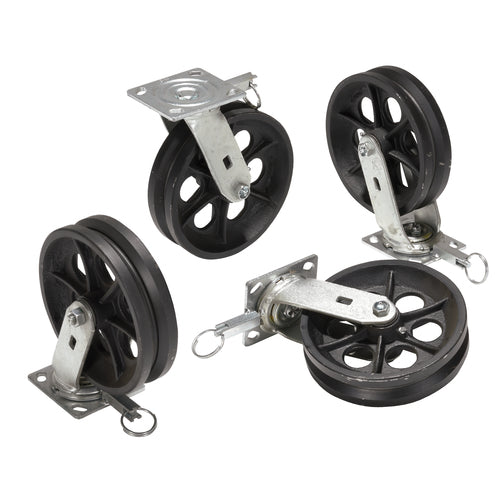 Alum Gantry Crane V-Groove W/Locks 8 × 2 - Exact Tool & Supply