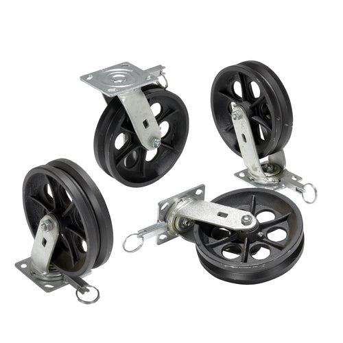 Alum Gantry Crane V-Groove Wheels 8 × 2 - Exact Tool & Supply
