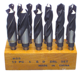 13 Pc. HSS Reduced Shank Drill Set - Exact Tool & Supply