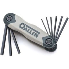 9 Pc. Dual Material Fold-up Inch Hex Key Set - Exact Tool & Supply