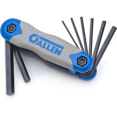 8 Pc. Dual Material Fold-up Metric Hex Key Set - Exact Tool & Supply