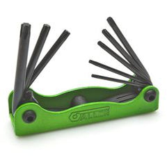 8 Pc. Metal Fold-up Torx Key Set Hi-VIS Green - Exact Tool & Supply