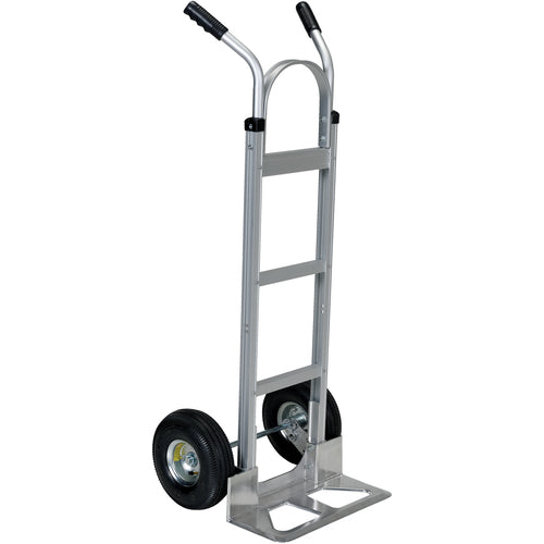 Aluminum Hand Truck W/ Pneumatic Wheels - Exact Tool & Supply