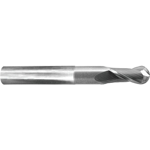 ‎5/8″ Dia. × 5/8″ Shank × 3-3/4″ DOC × 6 OAL, Carbide 2 Flute, Ballnose End Mill - Exact Tool & Supply