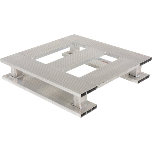 Heavy Duty Aluminum Half Pallet Skid Bottom 24 × 24 - Exact Tool & Supply