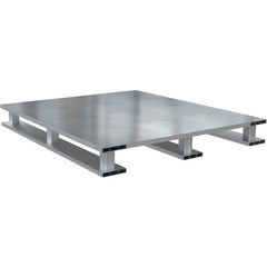 Hvy Duty Alum Solid Top Pallet 4K40 × 48 Skid Bottom - Exact Tool & Supply