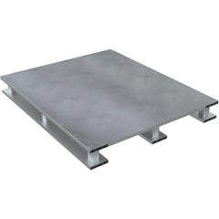 Hvy Duty Alum Solid Top Pallet 4K42 × 48 Skid Bottom - Exact Tool & Supply