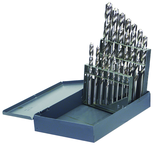 15 Pc. 1/16" - 1/2" by 32nds HSS Bright Jobber Drill Set - Exact Tool & Supply