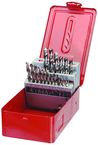 21 Pc. 1/16" - 3/8" by 64ths HSS Bright Jobber Drill Set - Exact Tool & Supply