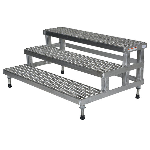 Adj SS Step Mate Stand 3 Step 47.75 × 33.87″ - Exact Tool & Supply