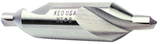 #5 x 2-3/4 OAL 60° HSS Combined Drill & Countersink-TiN Coated - Exact Tool & Supply