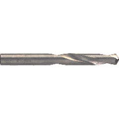 #40 Dia. × 0.098″ Shank × 1″ Flute Length × 2″ OAL, 5XD, 118°, Uncoated, 2 Flute, External Coolant, Round Solid Carbide Drill - Exact Tool & Supply