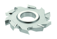 6 x 1/2 x 1-1/4 - HSS - Staggered Tooth Side Milling Cutter-AL - 16T - Uncoated - Exact Tool & Supply