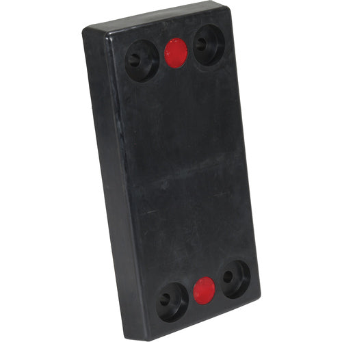 Rectangle Molded Rubber Bumper 3 × 24 × 12 - Exact Tool & Supply