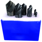 7 Pc. 100°-1/4; 3/8; 1/2; 5/8; 3/4; 1 HSS Uniflute Countersink Set - Exact Tool & Supply