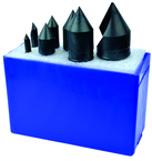 7 Pc. 60°-1/4; 3/8; 1/2; 5/8; 3/4; 1 HSS Uniflute Countersink Set - Exact Tool & Supply