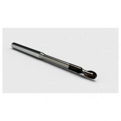 .015 Dia. - .023" LOC - 1-1/2" OAL 2 FL Ball Nose Carbide End Mill with .200 Reach-Nano Coated - Exact Tool & Supply