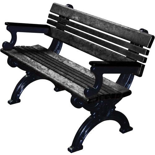 Bench Cambridge With Arms 48 Bk Frame Bk Seat - Exact Tool & Supply