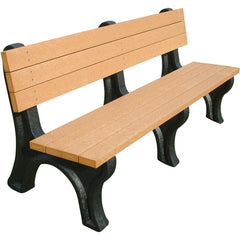 Bench Deluxe Backed 2672 Bk Leg Cedar Seat - Exact Tool & Supply